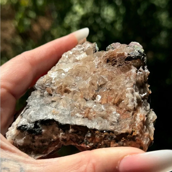 Rainbow Pyrite Rose Calcite Rare Mineral Crystal House of Gems 💎 - Picture 7 of 7